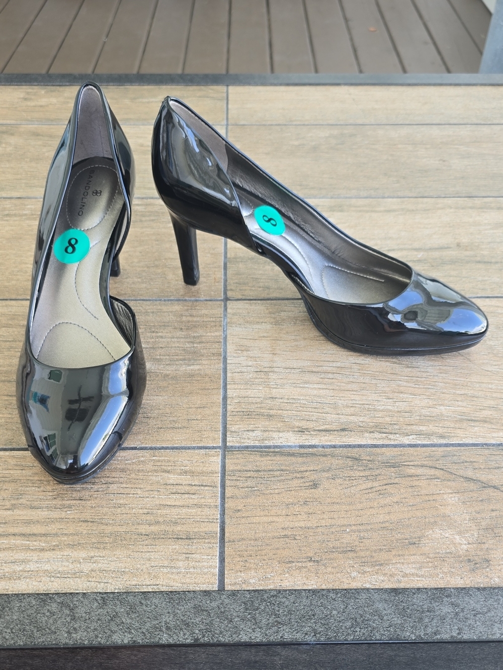 NWT, Bandolino Black Patent 3" Heels, Size 8